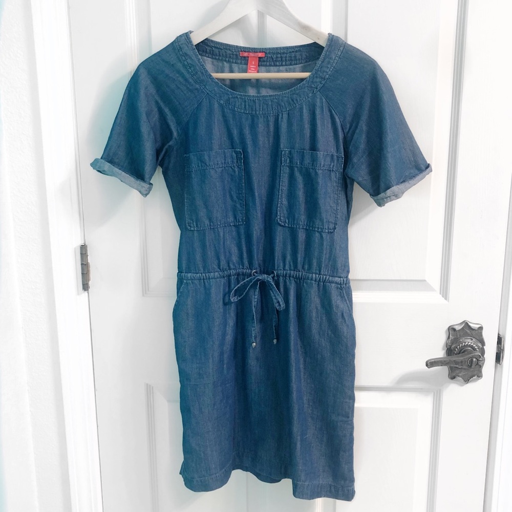 Chelsea & Violet | Cuffed Midi Denim Dress| S